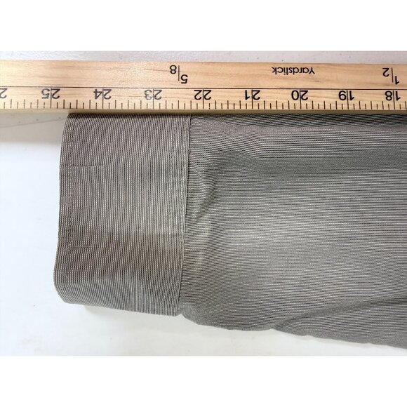 Banana Republic Button-Up Dress Shirt Mens L Gray Two-Ply Cotton Long Sleeve - Picture 10 of 11